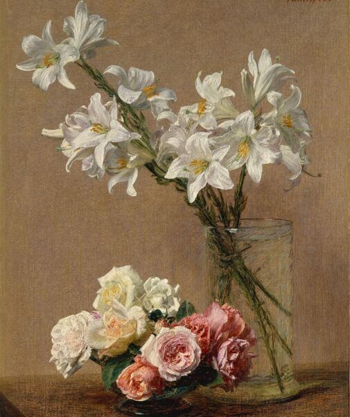 Roses and Lilies — original